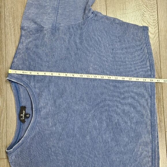 LULU'S Favorite Trend Washed Blue Cropped Pullover Sweatshirt XL - Picture 15 of 16